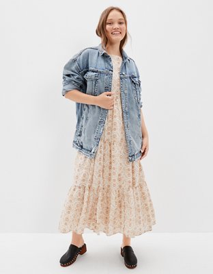 AE Chamarra superextragrande de denim