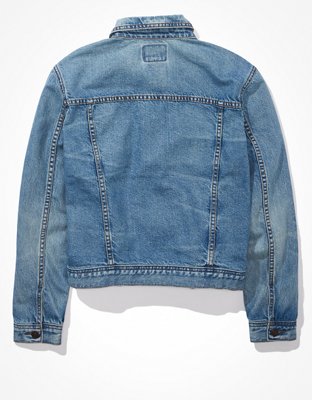 Женские куртки American Eagle AE Medium Wash Classic Denim Jacket — фото 5