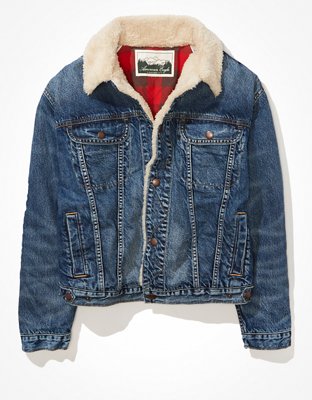 Faux Shearling Lined Jean Jacket