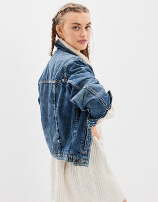 AE Sherpa-Lined Denim Jacket