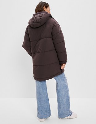 AE Elongated Hooded Puffer Jacket