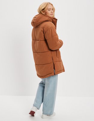 AE Elongated Hooded Puffer Jacket