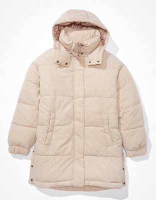 Женские куртки American Eagle AE Elongated Hooded Puffer Jacket — фото 3