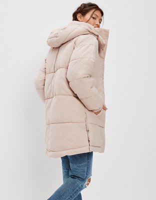 Женские куртки American Eagle AE Elongated Hooded Puffer Jacket — фото 2