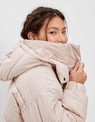 Женские куртки American Eagle AE Elongated Hooded Puffer Jacket — фото 5