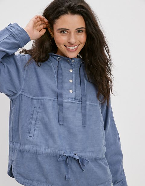 Женские куртки American Eagle AE Cotton Popover Jacket