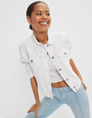 White jean hot sale jacket women