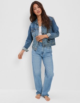 Женские куртки American Eagle AE Classic Strigid Denim Jacket — фото 5