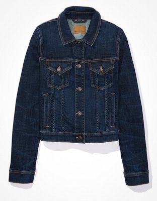 Женские куртки American Eagle AE Stretch Super Shrunken Denim Jacket — фото 3