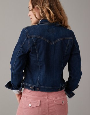 Женские куртки American Eagle AE Stretch Super Shrunken Denim Jacket — фото 2