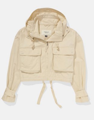 Женские куртки American Eagle AE Hooded Twill Jacket — фото 3