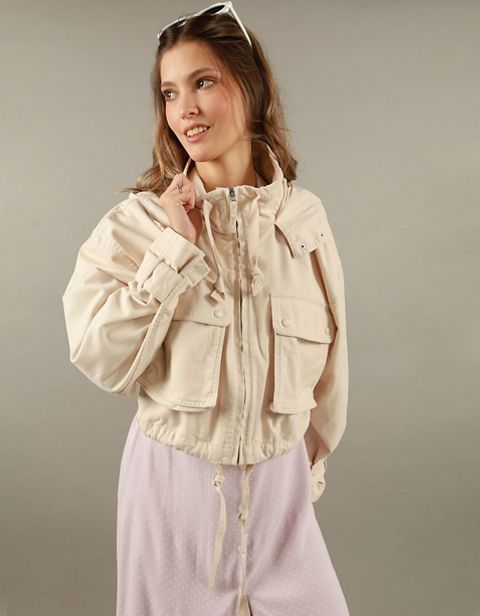 Женские куртки American Eagle AE Hooded Twill Jacket