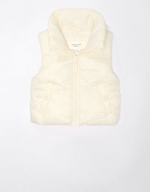 Женские жилеты American Eagle AE Cropped Puffer Vest