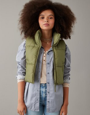 cropped puffer vest