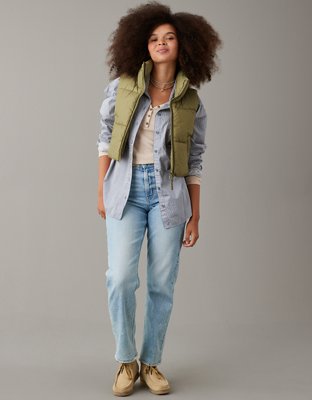 AE Cropped Puffer Vest