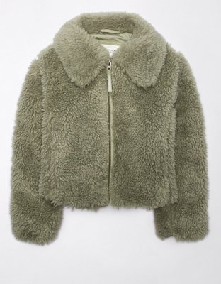Женские куртки American Eagle AE Teddy Fur Jacket — фото 2