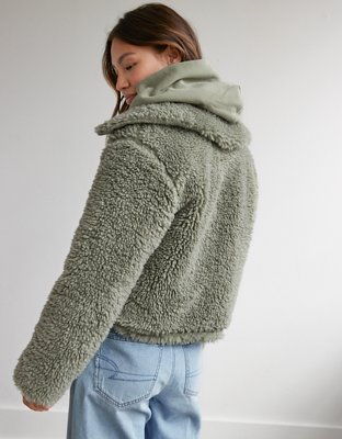 Женские куртки American Eagle AE Teddy Fur Jacket — фото 4