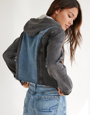 Женские куртки American Eagle AE Repurposed Denim Jacket — фото 6
