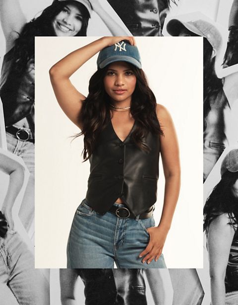 Женские жилеты American Eagle AE Vegan Leather Vest