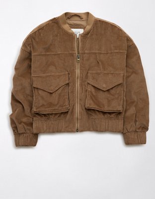 AE Oversized Corduroy Bomber Jacket