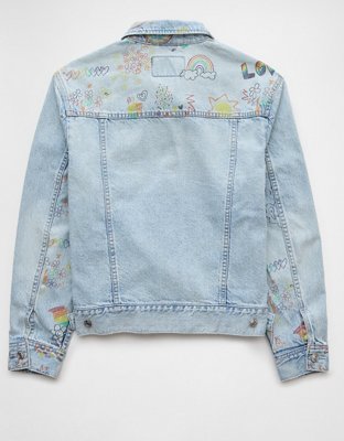 Женские куртки American Eagle AE Pride Denim Jacket — фото 5