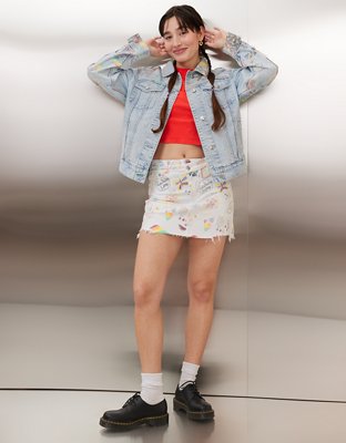 Женские куртки American Eagle AE Pride Denim Jacket — фото 4