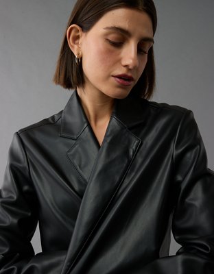 AE Vegan Leather Blazer | American Eagle