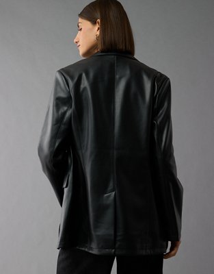 AE Vegan Leather Blazer