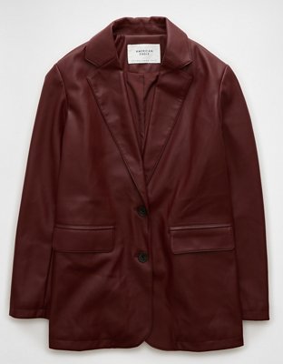 AE Vegan Leather Blazer | American Eagle