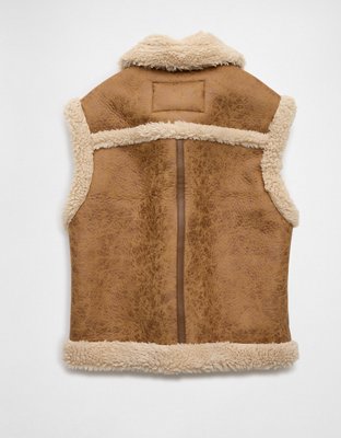 Женские жилеты American Eagle AE Shearling Vest — фото 5