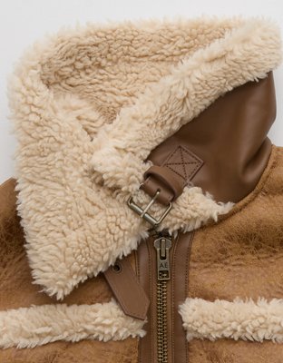 Женские жилеты American Eagle AE Shearling Vest — фото 8