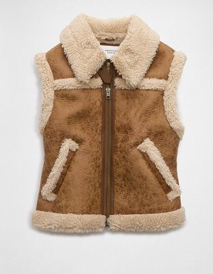 Женские жилеты American Eagle AE Shearling Vest — фото 4