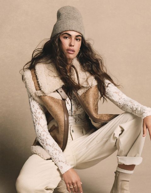Женские жилеты American Eagle AE Shearling Vest