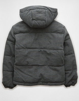 Женские куртки American Eagle AE Plaid Hooded Puffer Jacket — фото 4