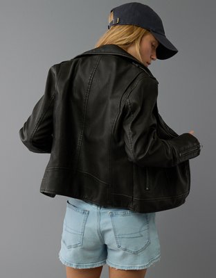 AE Vegan Leather Biker Jacket