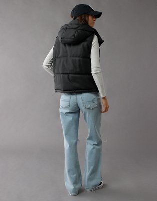 Женские жилеты American Eagle AE Vegan Leather Puffer Vest — фото 2