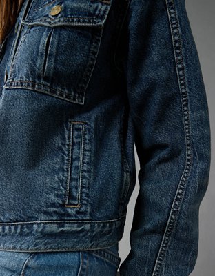 AE Collarless Denim Jacket