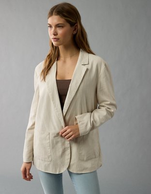 AE Linen-Blend Blazer