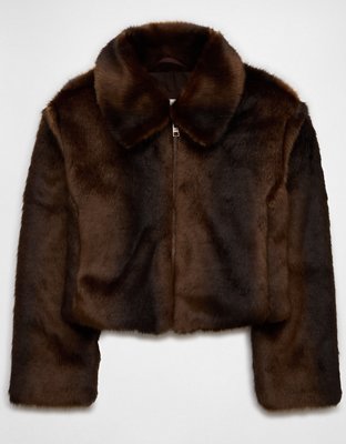 Женские куртки American Eagle AE Faux Fur Jacket — фото 3