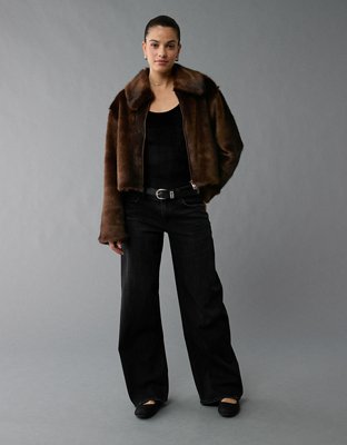 Женские куртки American Eagle AE Faux Fur Jacket — фото 5