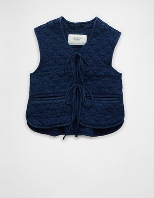 AE Tie Front Quilted Vest