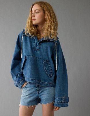 【美品】AMERI VINTAGE DENIM SWEAT OVER TOP Ameri vintage DENIM SWEAT OVER TOP