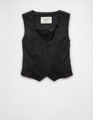 AE Linen-Blend Vest