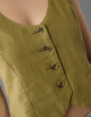 AE Linen-Blend Vest