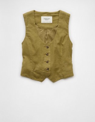 AE Linen-Blend Vest