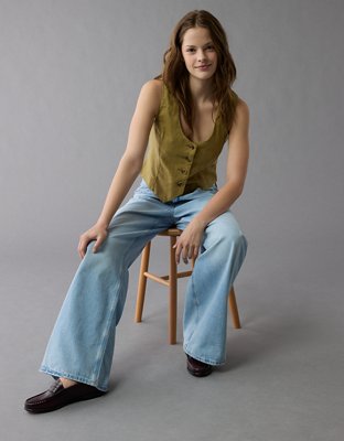 AE Linen-Blend Vest