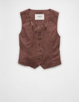 AE Linen-Blend Vest