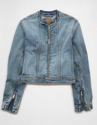 AE Zip-Up Denim Racer Jacket