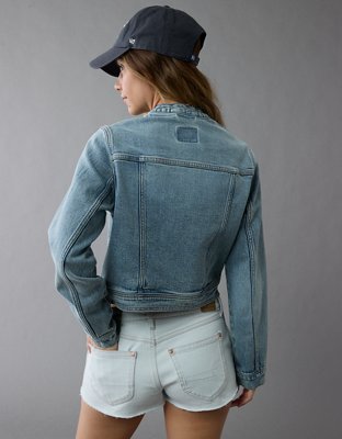 AE Zip-Up Denim Racer Jacket