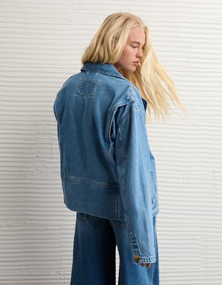 AE Denim Biker Jacket